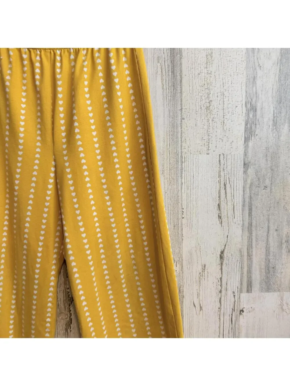 Lily Bleu Girls Size 6 Yellow Heart Print Wide Leg Pants